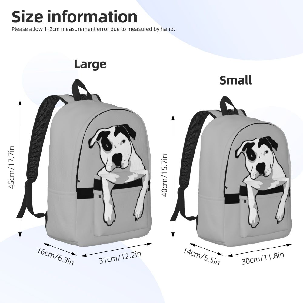 Mulheres Homens Waterproof School College Dog Lover Bag Print Bookbag