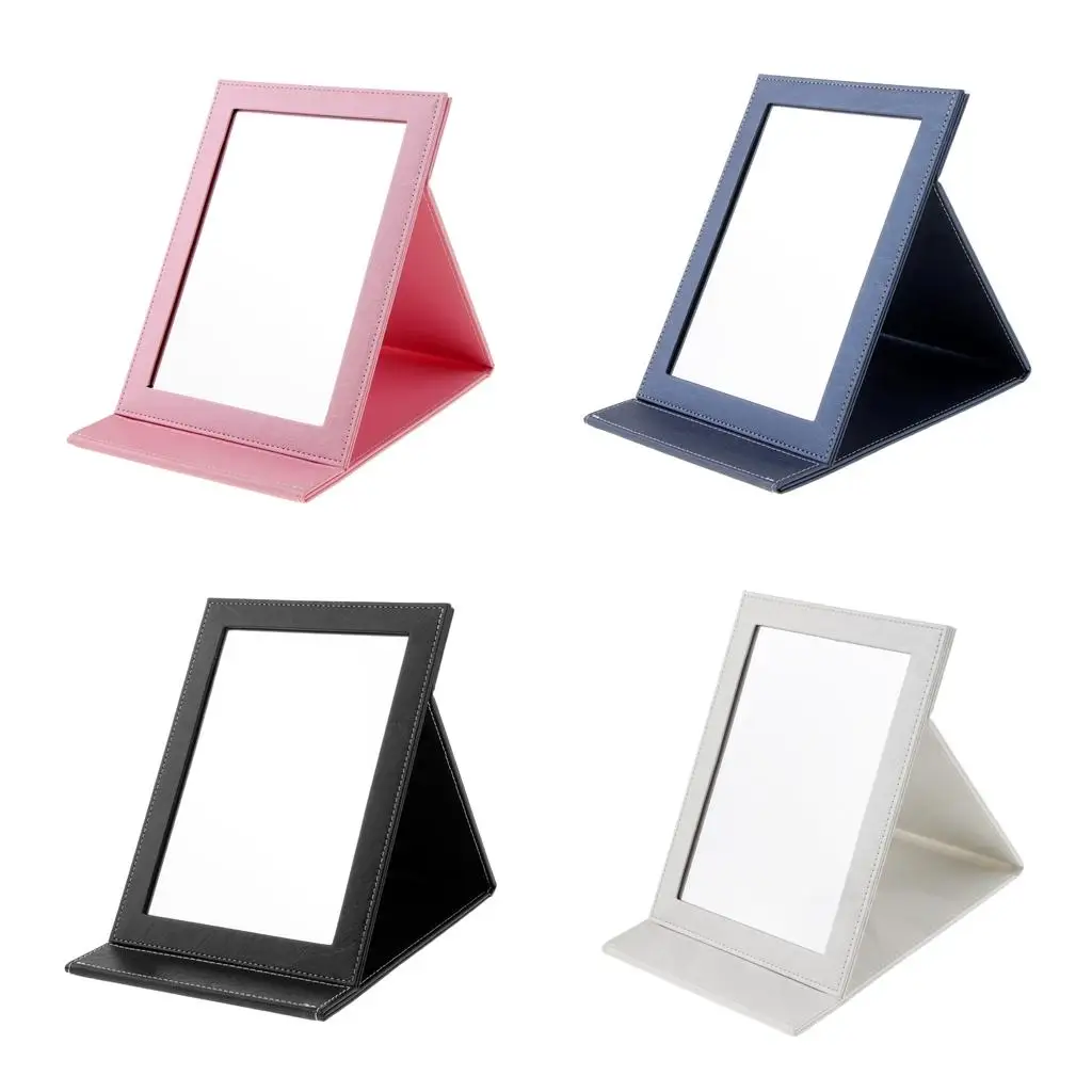 Women Gift Voucher PU Leather Wrapped Makeup Mirror - Compact for Home,