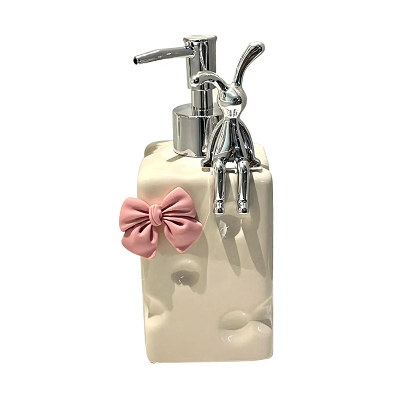 Ceramic Soap Dispenser Sturdy Multipurpose Novelty Empty Pump Lotion Bottle for Kitchen Vanity Hotel Farmhouse Laundry Room
