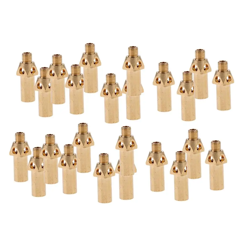 24 Pcs Solid Brass Propane Gas Jet Burner Nozzles Tips Heads, Durable