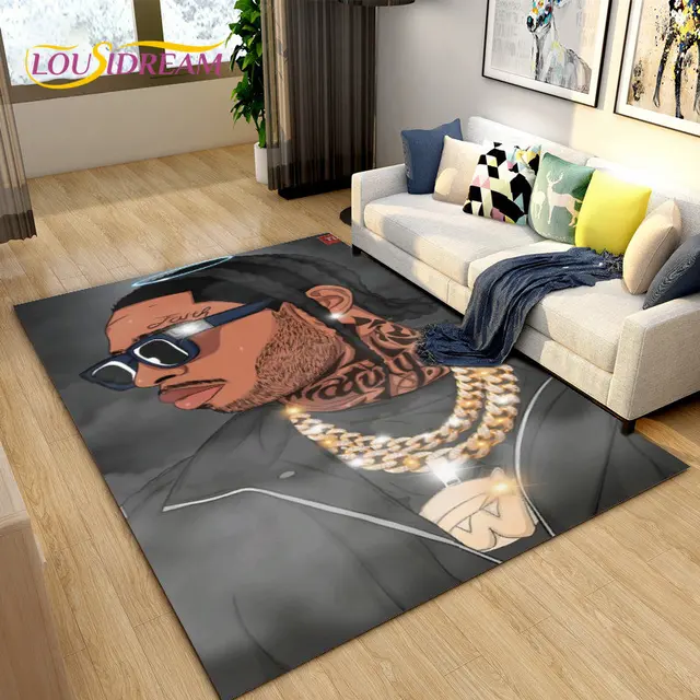 Hip Hop Art Rapper Legend Star Area Rug,Carpet Rug for Home Living