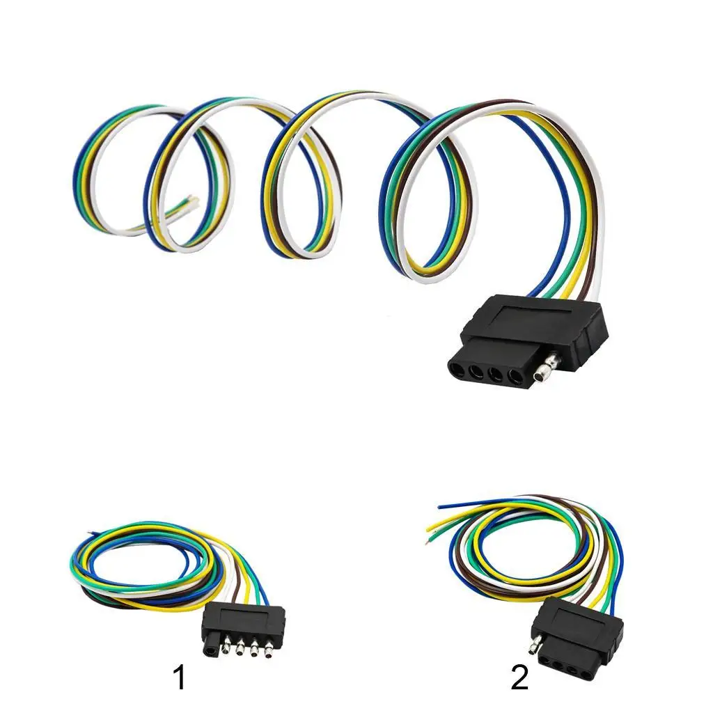 Trailer Light Plug Wiring Harness Connector with 36`` Extension Wire US