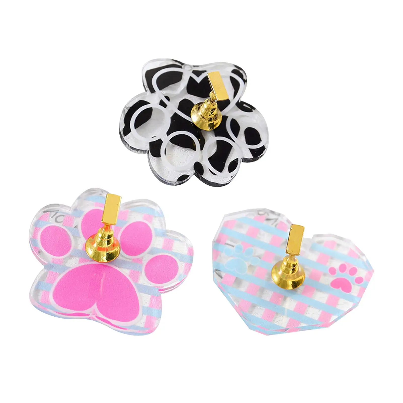 Cute Nail Art Practice Display Stand Magnetic Acrylic Nail Tips Holder