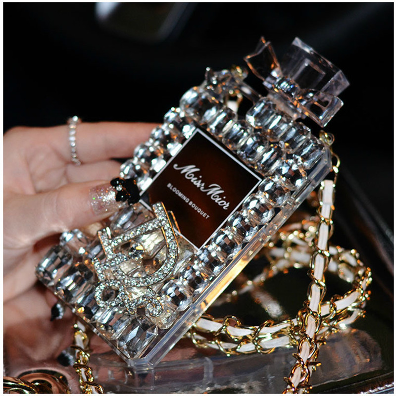 Very luxurious crystal Women Phone Case for iPhone 13 12 11 Pro Max Crossbody Chain Phone Cover X XR XS Max Fashion Design iphone 13 pro max clear case