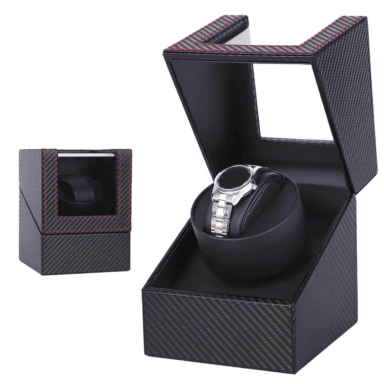 Mini Automatic Watch Winder Winding Box Display Organizer with Quiet Motor Jewelry Storage for Mechanical Watch Wristwatch