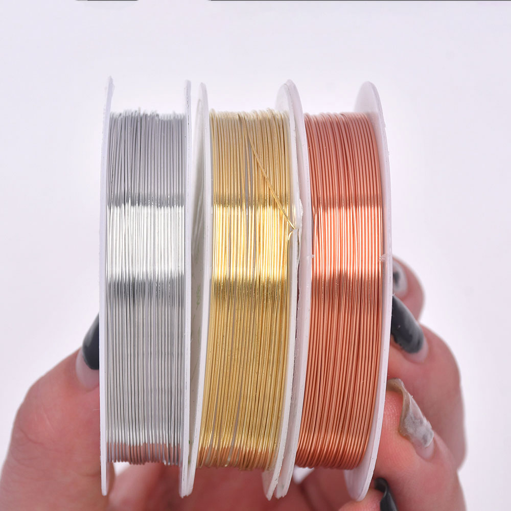0,2-1mm Tricolor Kupfer Draht Beständig Starke Linie Farbecht Perlen Draht Für Schmuck Machen Lieferungen und Crafting – Detail 5