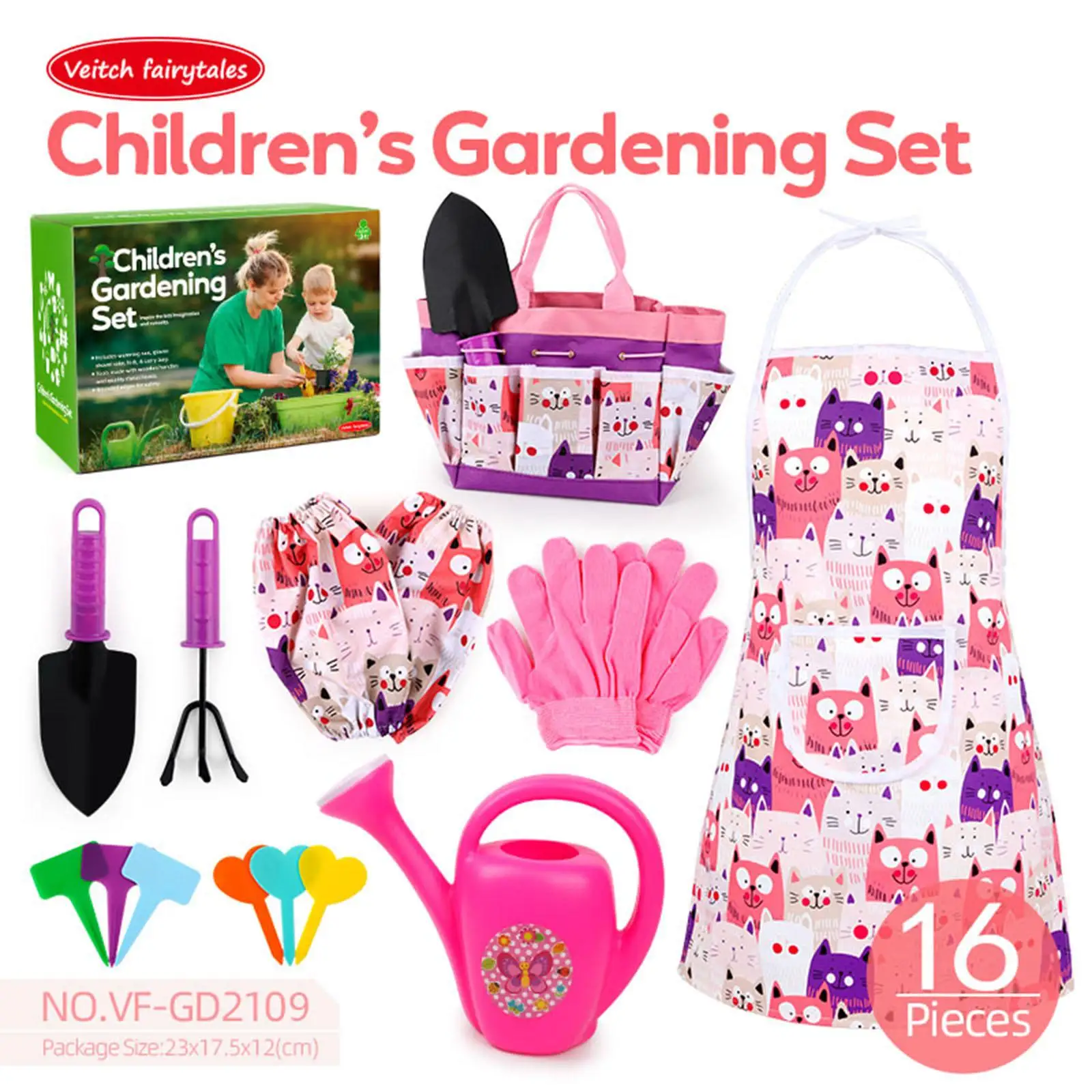 Kids Gardening Tool Hand Tools with Bag Sand Pits Toys for Child Toddlers