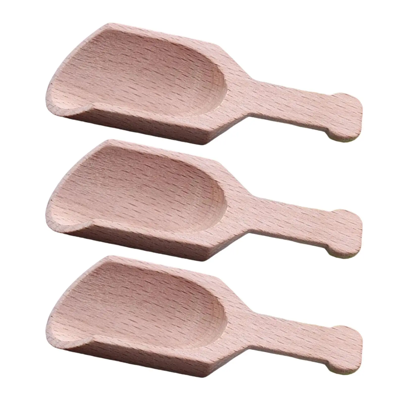 3Pcs Mini Wooden Spoon Coffee Spoon Kitchen Tools Short Handle for Coffee