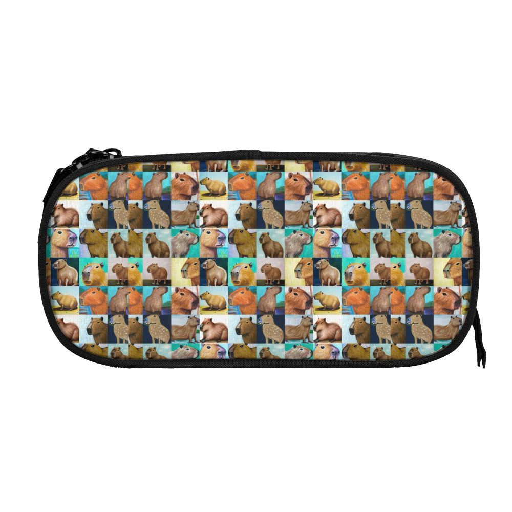 Capybara personalizado padrão de colagem kawaii lápis