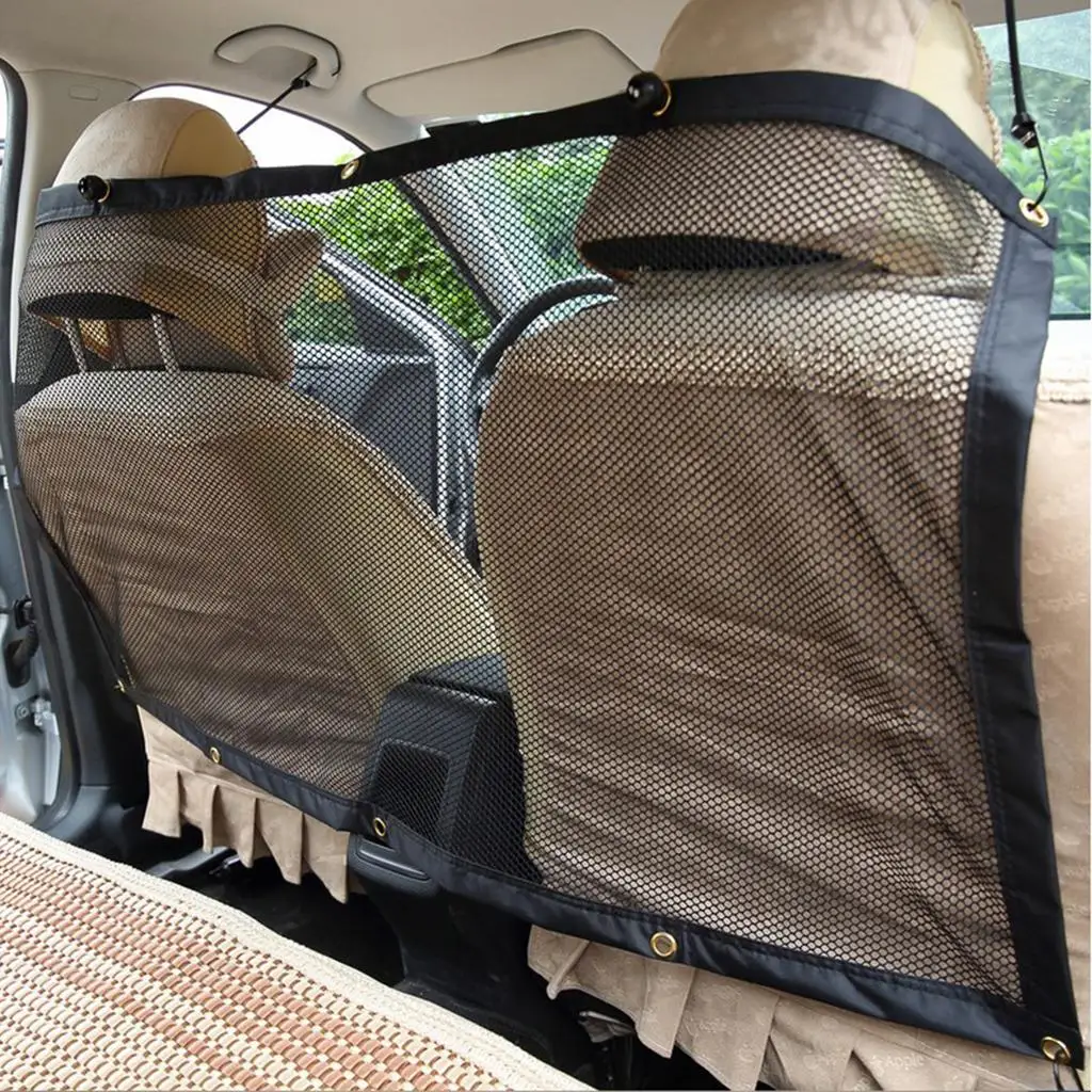 Dog Car Adjustable Mesh Net Barrier Safety Isolation Pet Protection in Cars