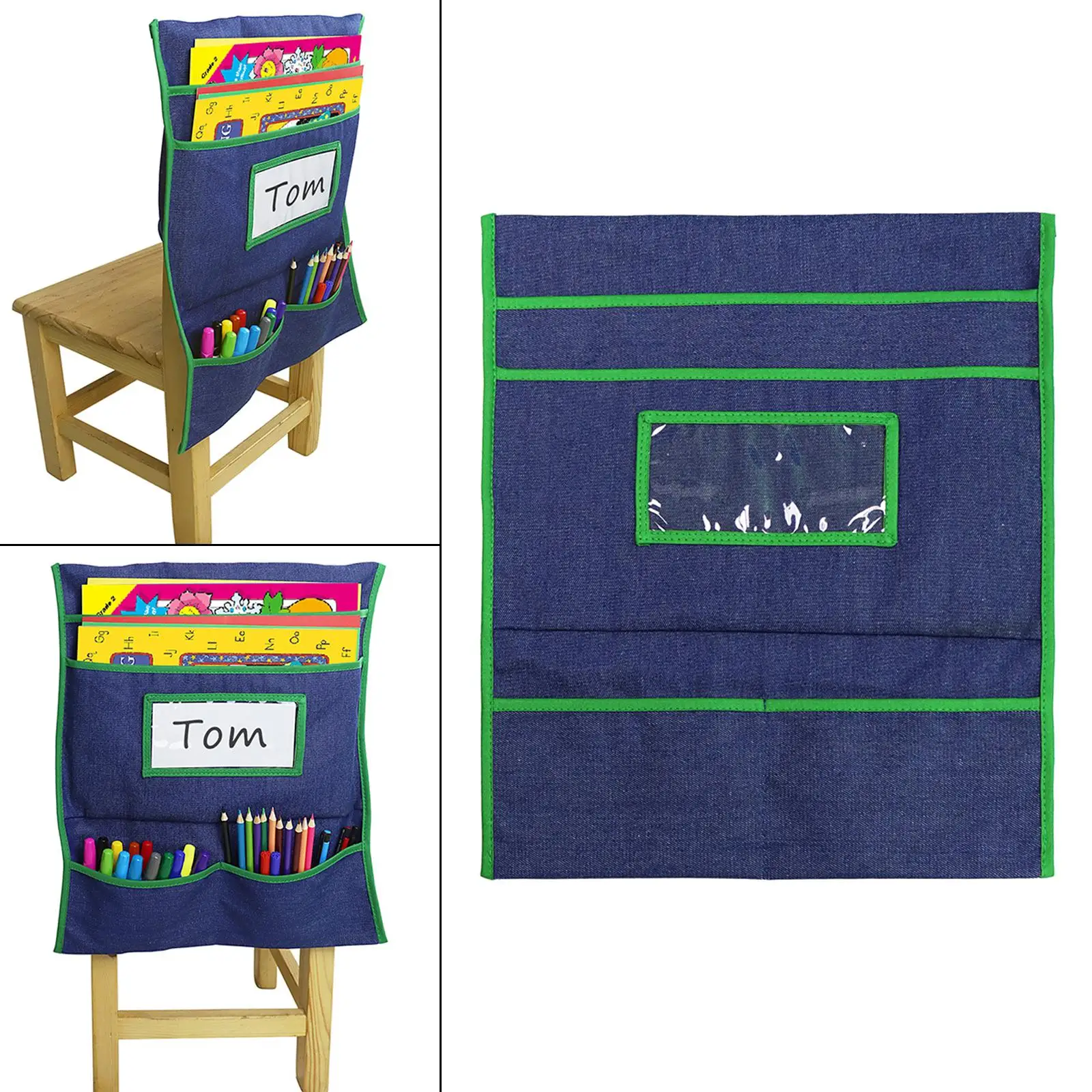Chair Organizer Sturdy with Name Tag Slot Heavy Duty Perfect Fit Thoughtful Durable Chair chair Back Pocket for Storage Daycare