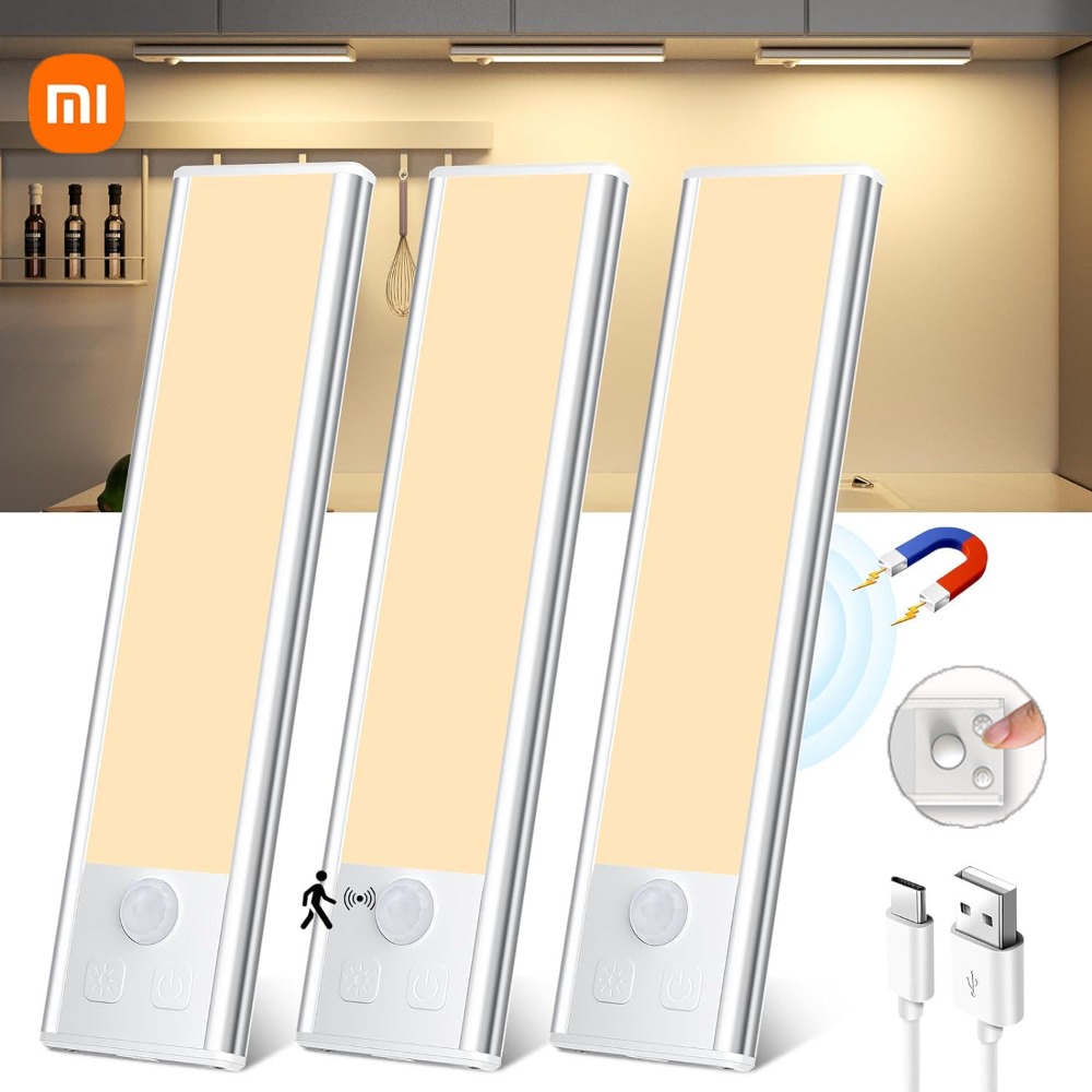 Description Picture 2 of itemXiaomi Night Lamp With Motion Sensor LED Battery 2200 mAh USB Rechargeable Wireless Light For Room Kitchen Cabinet Closet Lamp