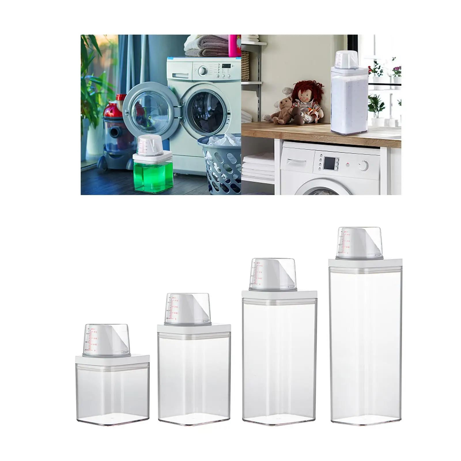Pantry Organizer Dispenser Waterproof Pet Moisture Softener Laundry Detergent Dispenser Snack Refrigerator Storage Box