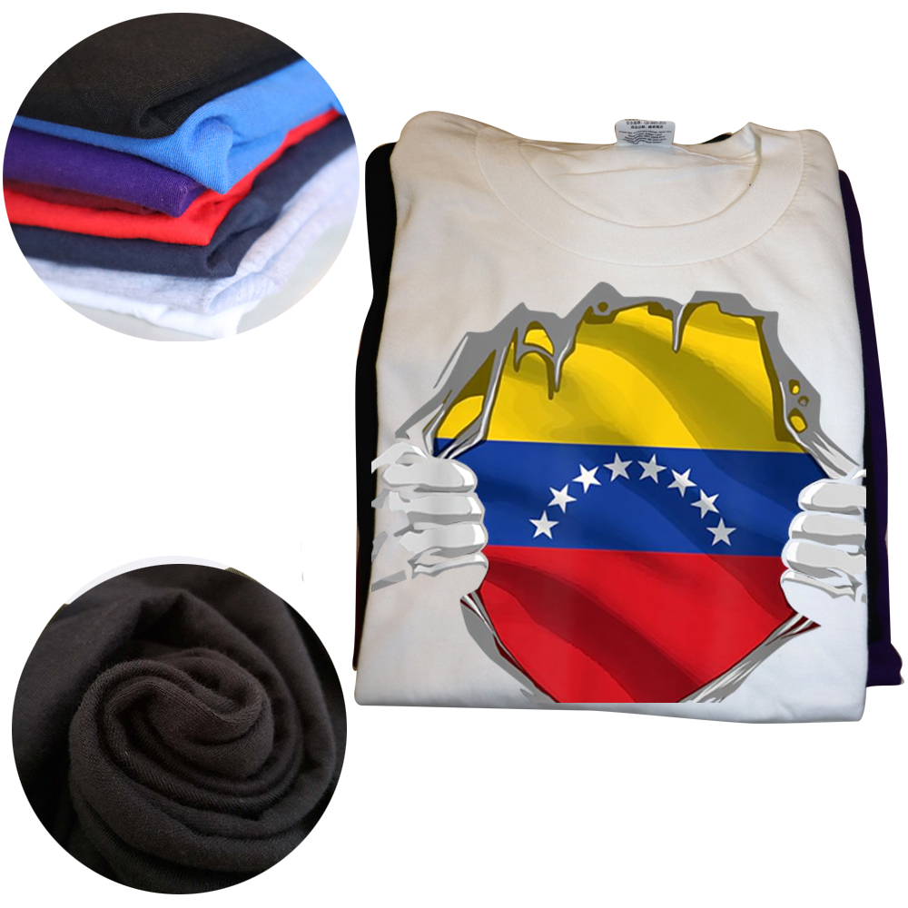 Männer Sommer T-shirt Baumwolle Lose Cool Tee Shirt Stolz Venezolanischen Venezuela Flagge Herren Streetwear Hohe Qualität Crew Neck T-shirt – Detail 4