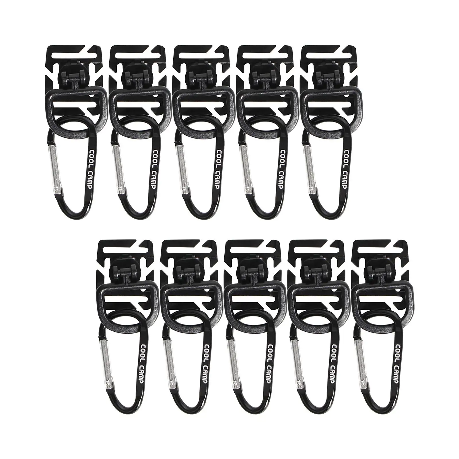 10x Tent Clips Hook Reusable Multifunctional Windproof Lock Grip Hangers for