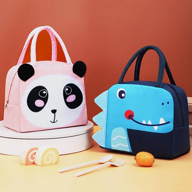 Useful Lunch Bag Cartoon Food Delivery Food Storage Bag Comfortable  Carrying Handle Cute Tiger Bear Print Insulated Lunch Box - Lunch Box -  AliExpress