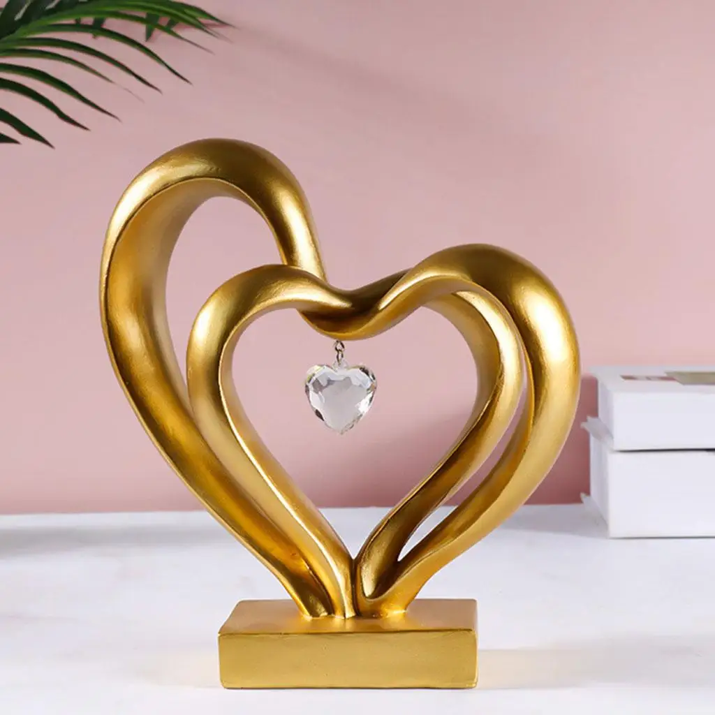 Nordic Style Heart Gesture Sculpture Hand  Statue Figurines  Eternal for Wedding Desktop Office Valentine Gift Decorations