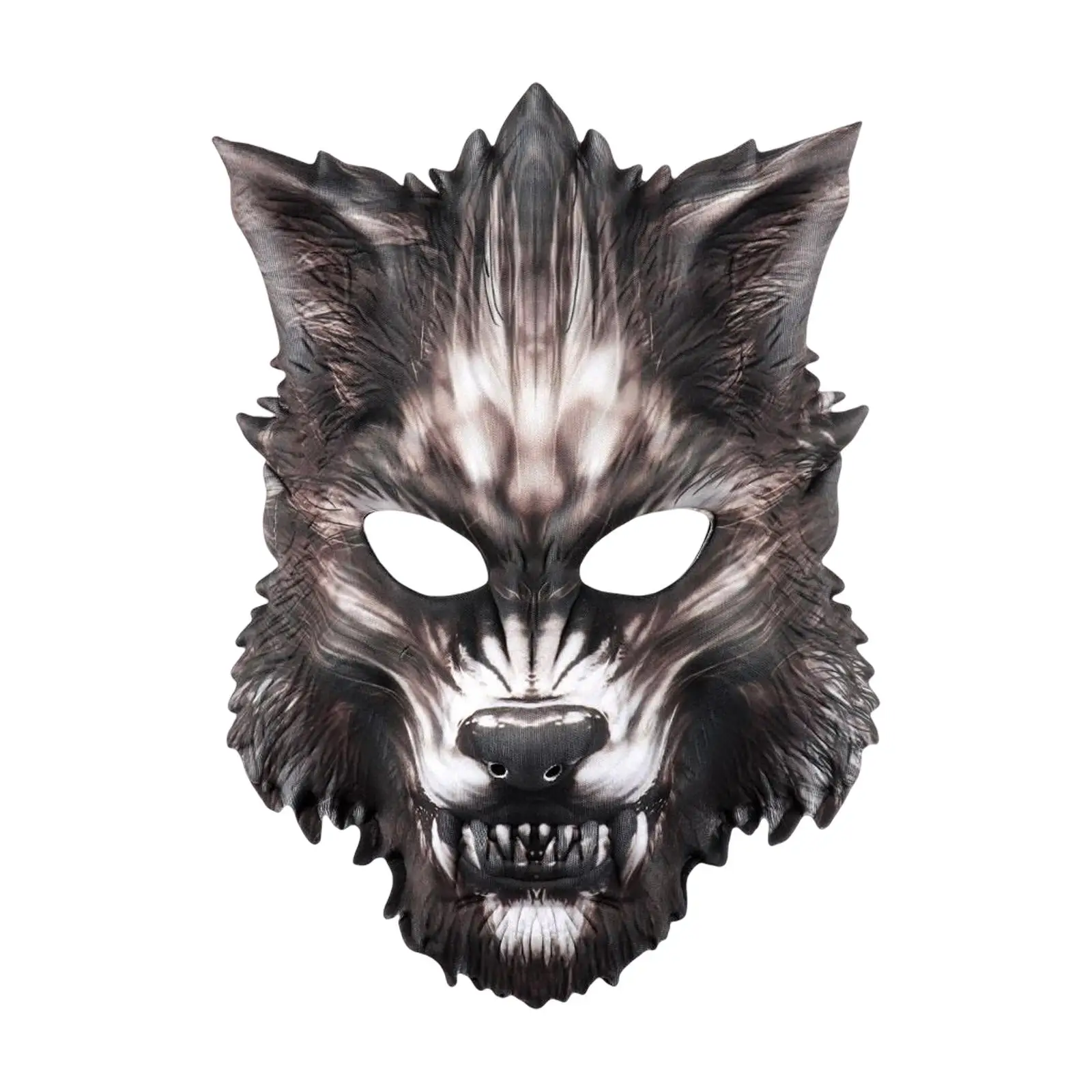Halloween Wolf Mask Scary Half Face Werewolf for Masquerade Night Show Movie Theme