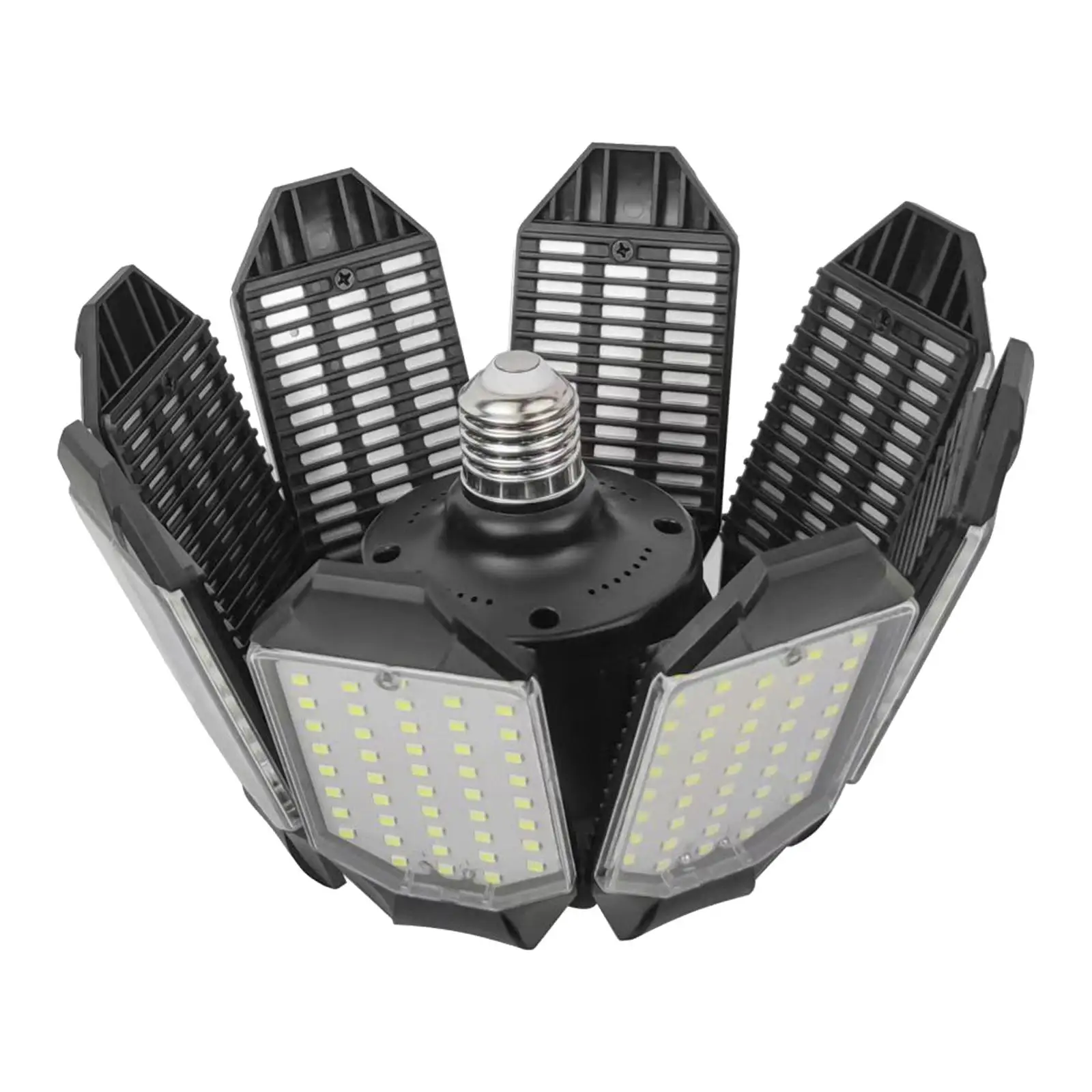 Folding LED Garage Light Bulb Workshop Bulb Fixture Lamp with 8 Adjustable Panel LED Lights