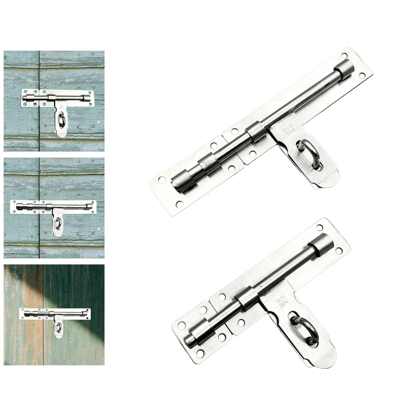 4x Door Security Bolt Latch Slide Latch Lock for Dormitory Household Office