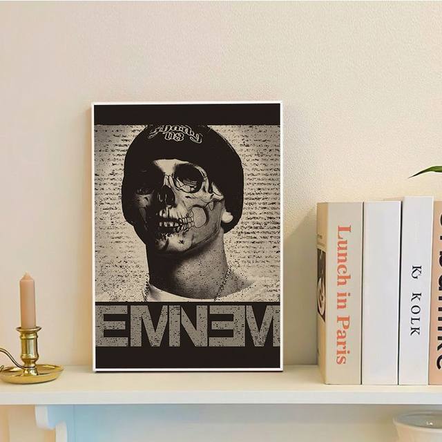 Eminem Posters 8 Mile Poster Self-adhesive Art Poster Retro Kraft Paper  Sticker DIY Room Bar Cafe Vintage Decorative - AliExpress