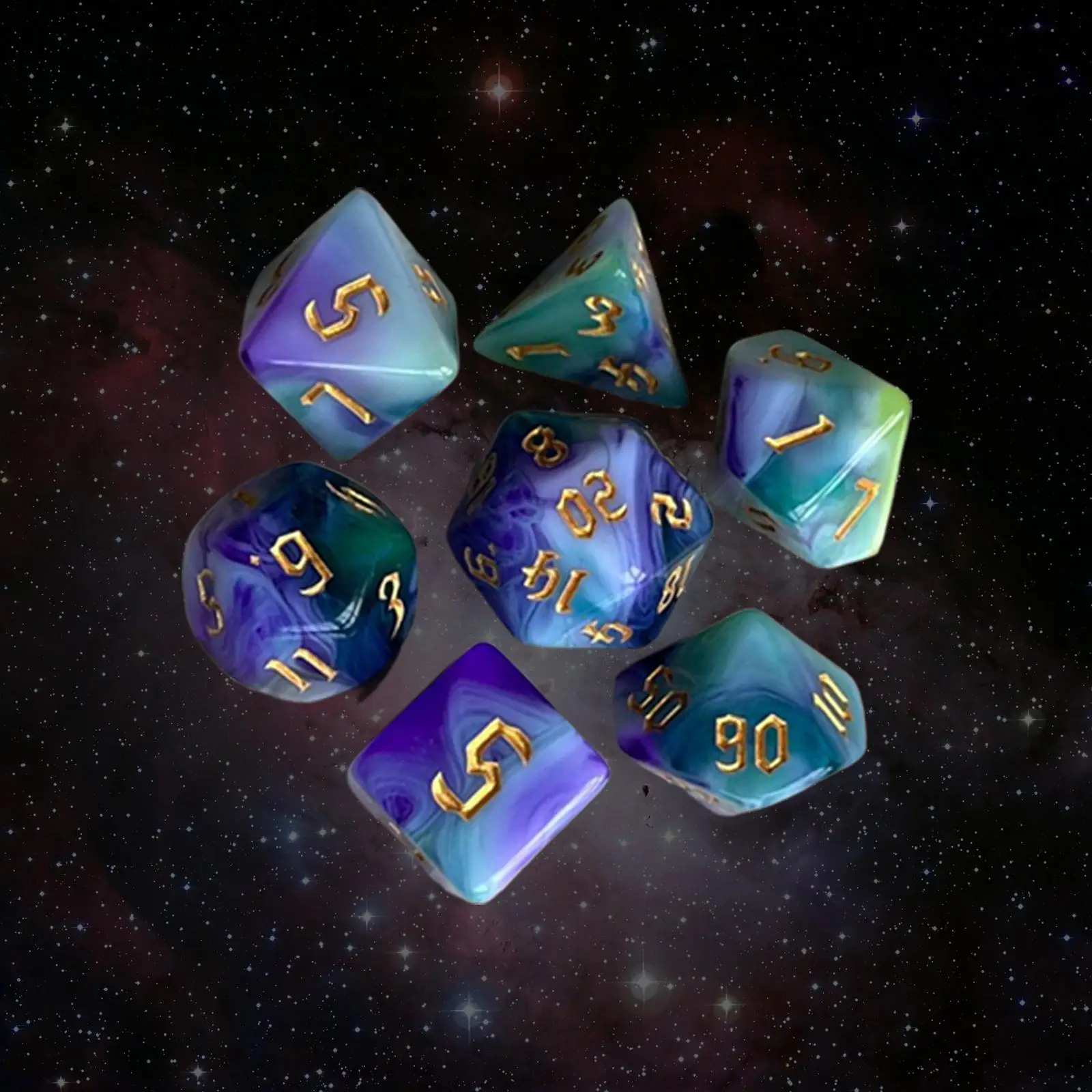 7 Pieces Polyhedral Dice Color Role Playing Dice for RPG