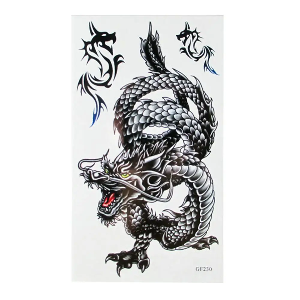 Removable Disposable Body Art Waterproof Tattoo Dragon Temporary Sticker  Decal - Temporary Tattoos - AliExpress