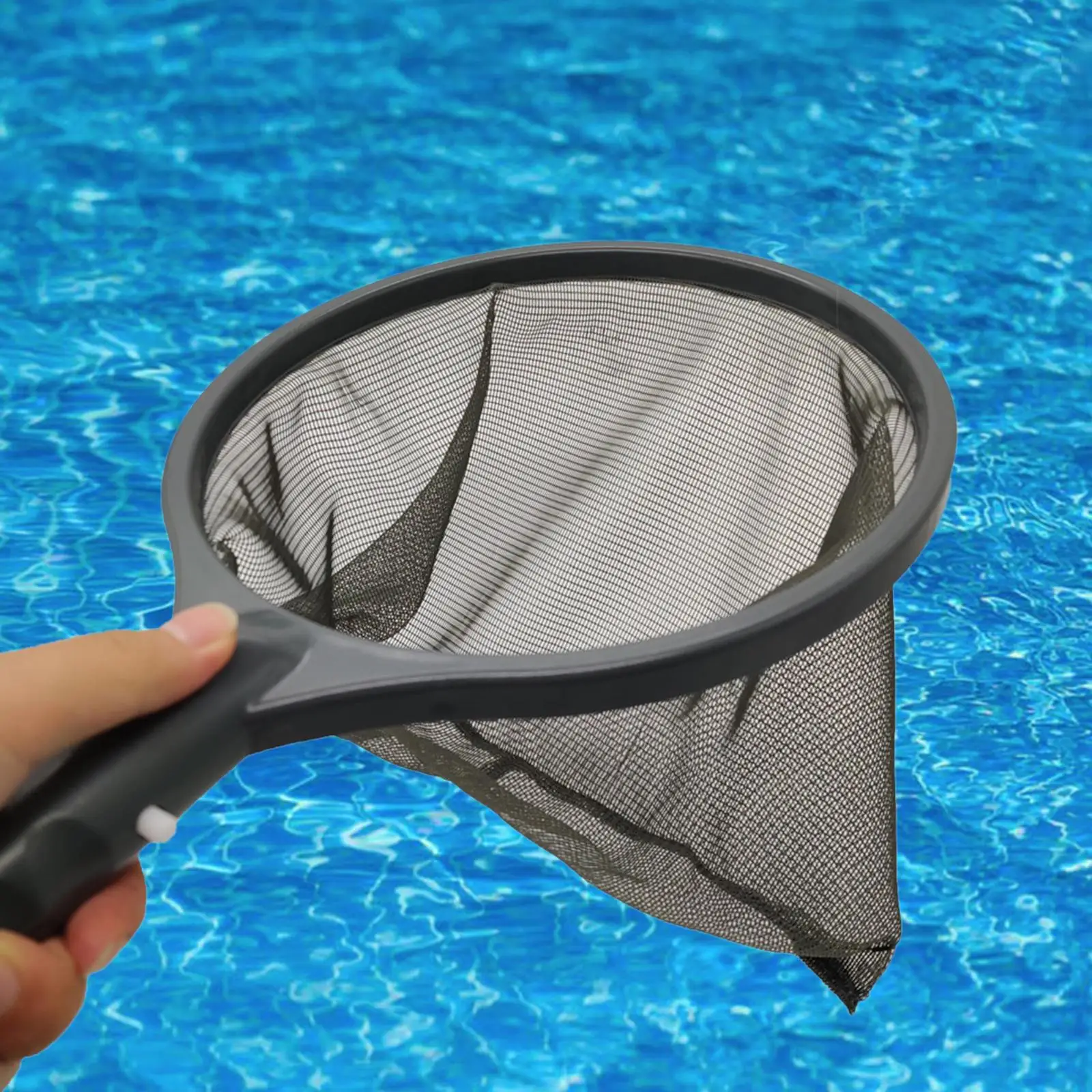 Heavy Duty Pool Skimmer Net Sheet Rake Cleaning Tool Black Fine