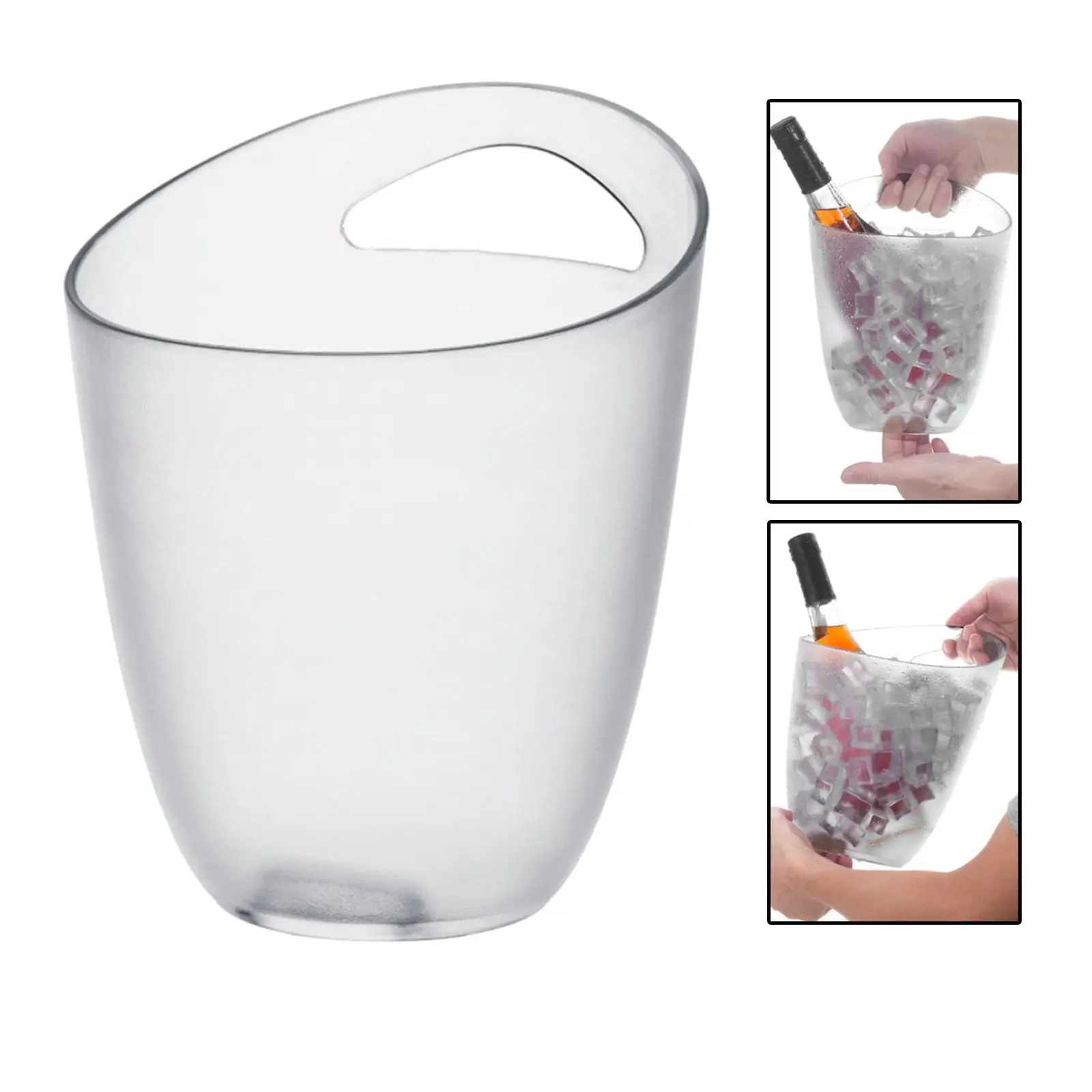 Transparent ice Bucket Drink Tub Champagne Beer Wine Chiller for Cocktail Parties Wine Bottle Restaurant Champagne Pub