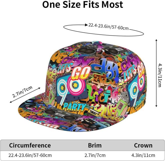 Fashion 80s 90s Adjustable Snapback Hat for Men and Women