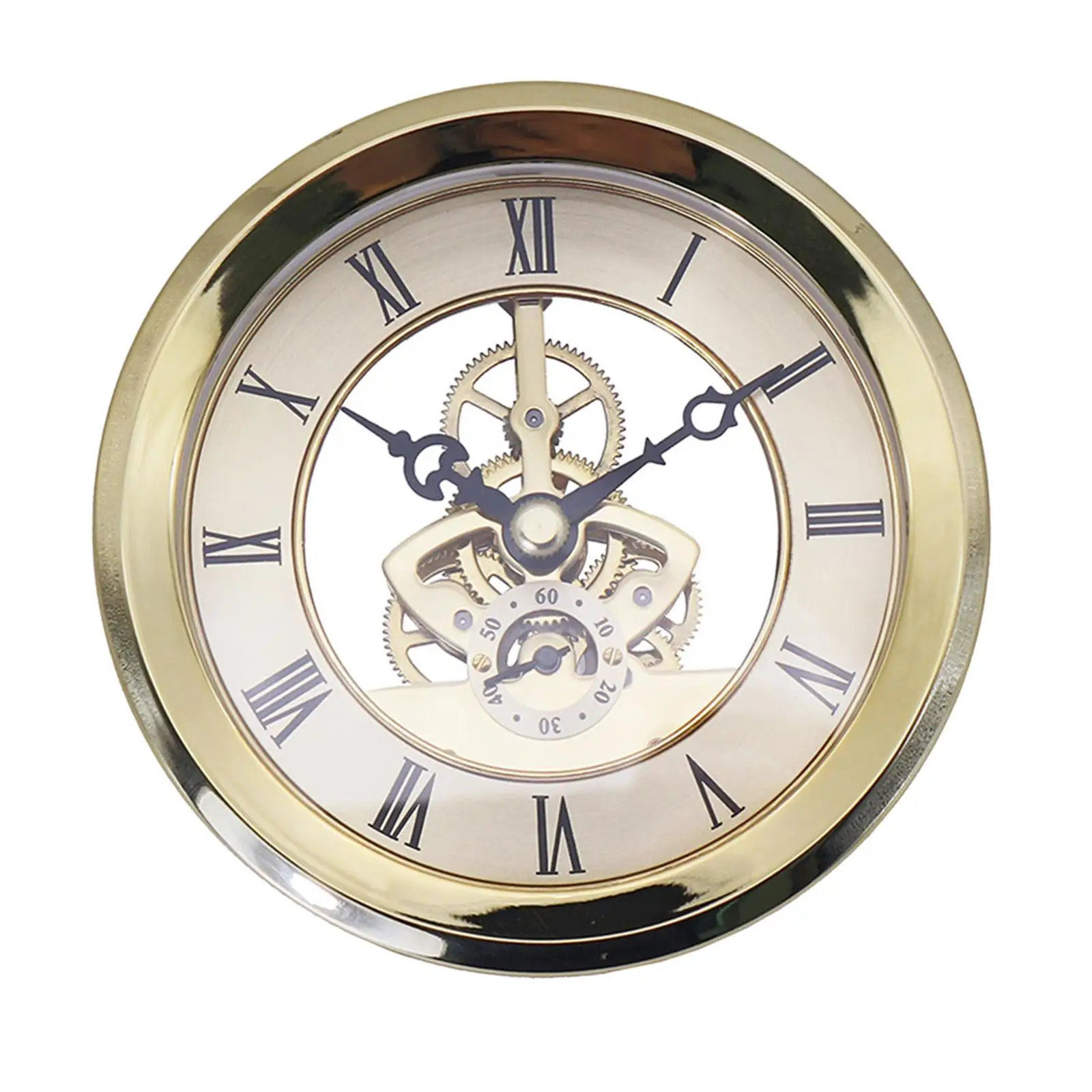 Quiet Skeleton Clock Insert 4.06in Clock Repair Gold DIY Crafts Quartz Movement