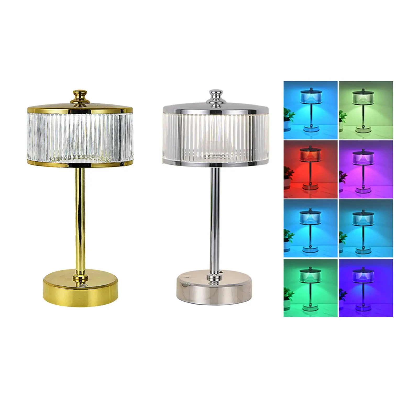 Crystal Table Lamp, LED Dimmable Lighting Fixtures Bedside Lamps for Bedroom Bar Festivals