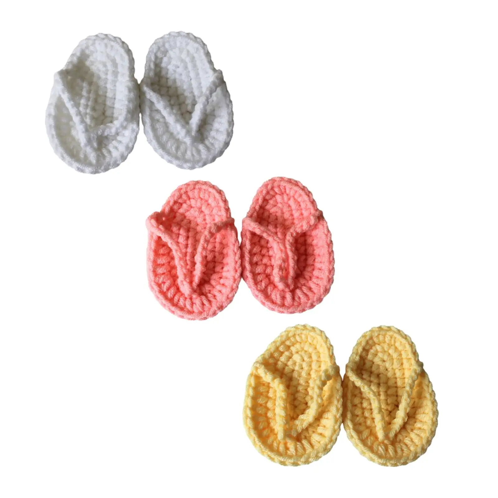 Infant Slippers Newborn Props for Newborn Infant Baby Crochet Skin Friendly 2.75in Baby Photo Props Children`s Shoes Mini 1 Pair