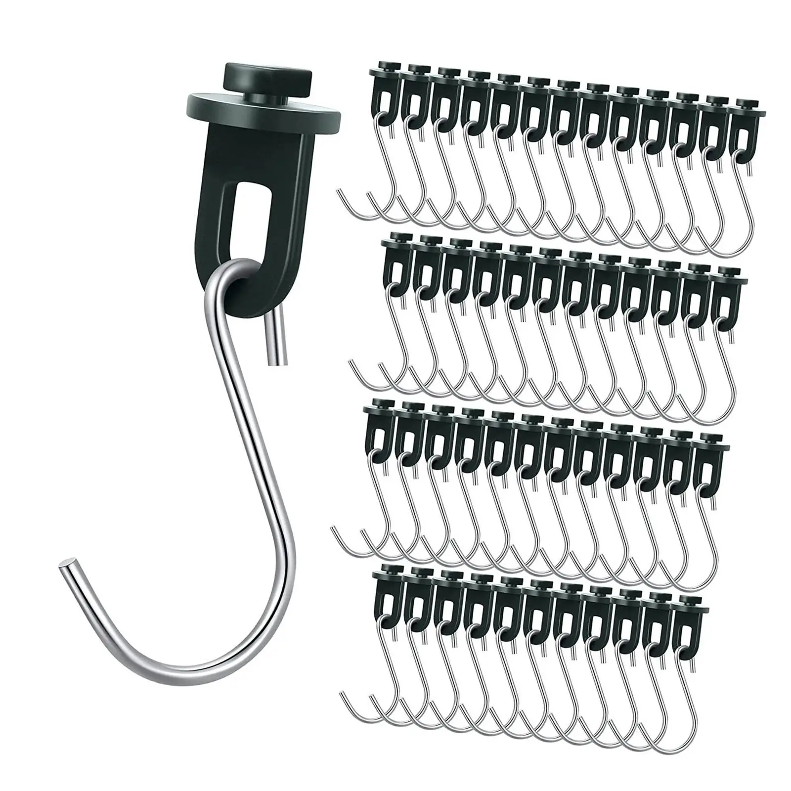 50Pcs Greenhouse Hooks hanger Saving Stainless Steel Hanging Plants Greenhouse Fixing Clips for Handbag Outdoor Clothes