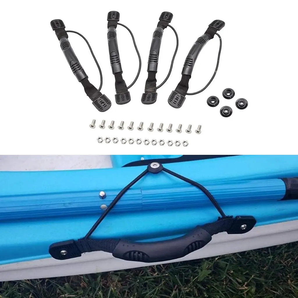 2 Pairs Kayak Carry Handle With  Cord Canoe  Strap Replacement