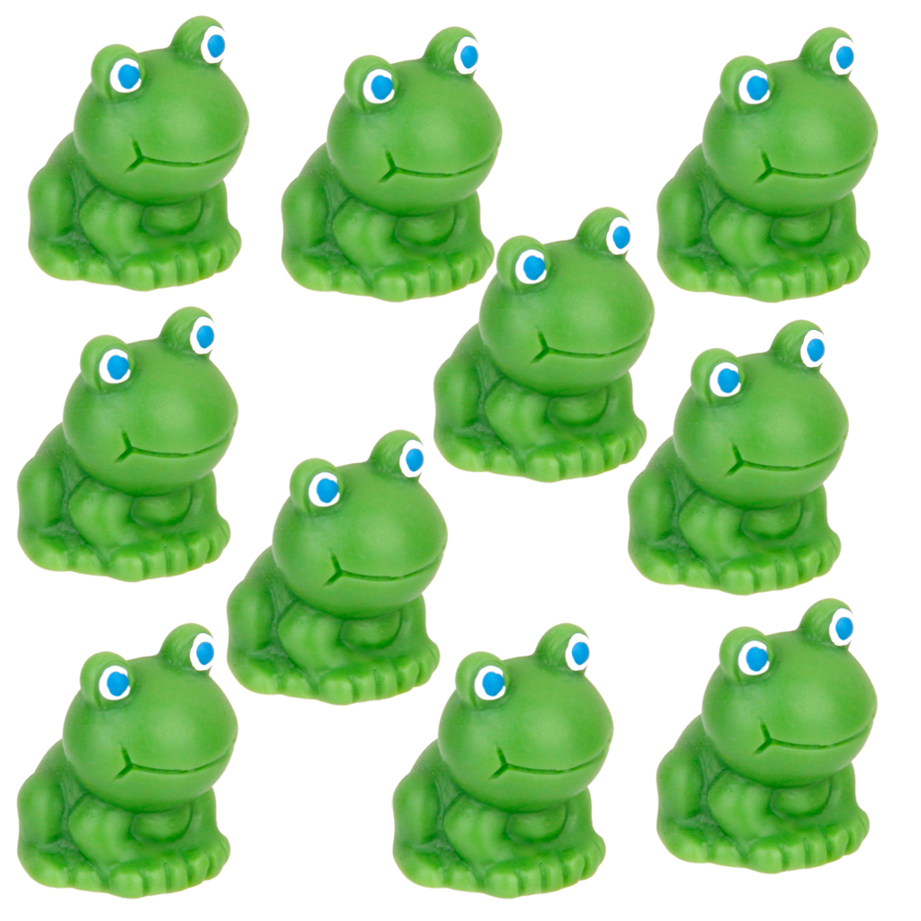 MagiDeal 10Pcs Garden Decor Bonsai Miniature DIY Craft Resin Frog Shelf Display Ornament