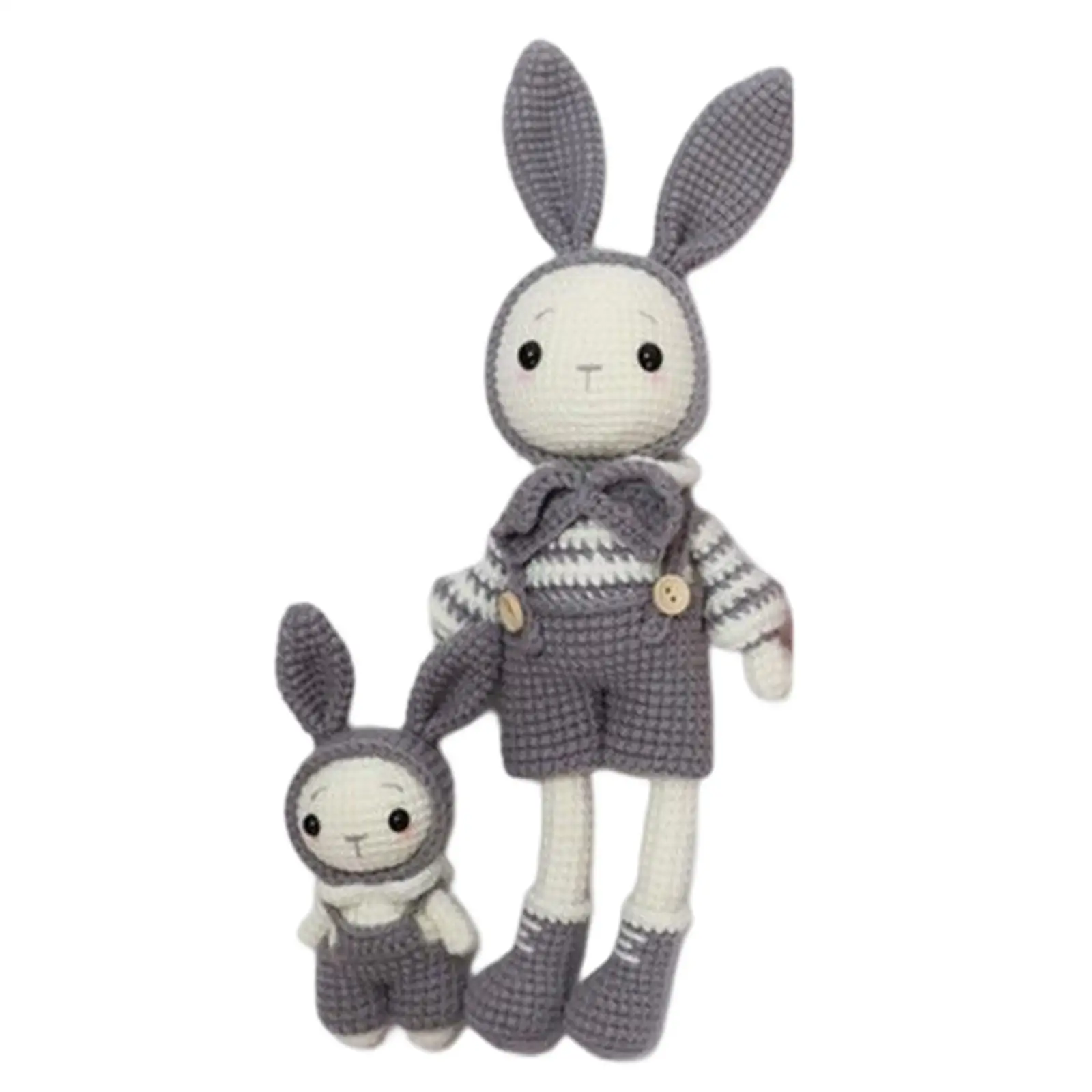 DIY Bunny Doll Crochet Set Starter Pack Craft Art for Beginners including Crochet Hook, Yarn Balls, Instructions, Accessories