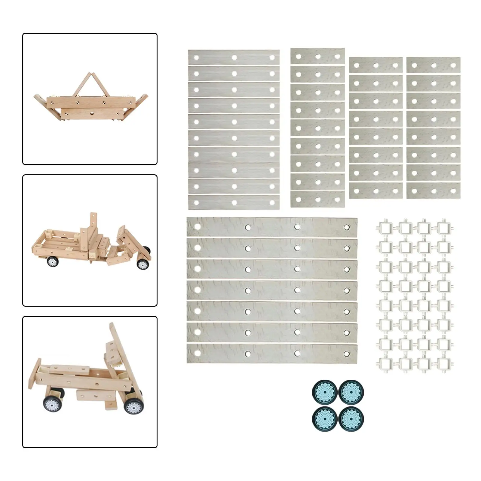 Wooden Building Blocks Set Wood Planks Set Kindergarten Wooden Building Kit