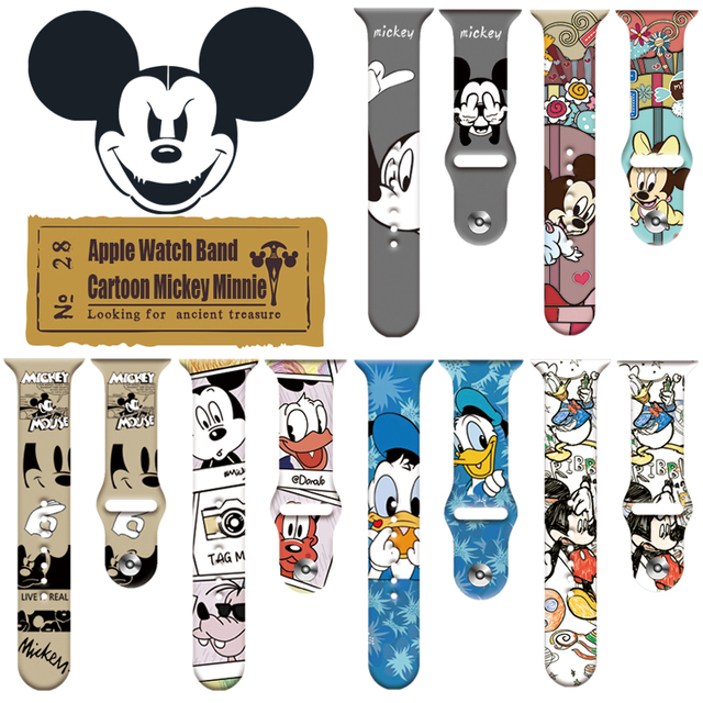 Disney Mickey Minnie silikonowy pasek na pasek do Apple watch 44mm 45mm 42mm 40mm 38mm 41mm bransoletka iWatch apple watch 6 5 3 SE 7 tanie i dobre opinie CN (pochodzenie) 20 cm Paski do zegarków Nowość bez znaczków Disney Mickey Minnie silikonowy pasek na pasek do Apple watch 44mm 45mm 42mm 40mm 38mm 41mm bransoletka iWatch apple watch 6 5 3 SE 7 tanie i dobre opinie CN (pochodzenie) 20 cm Paski do zegarków Nowość bez znaczków
