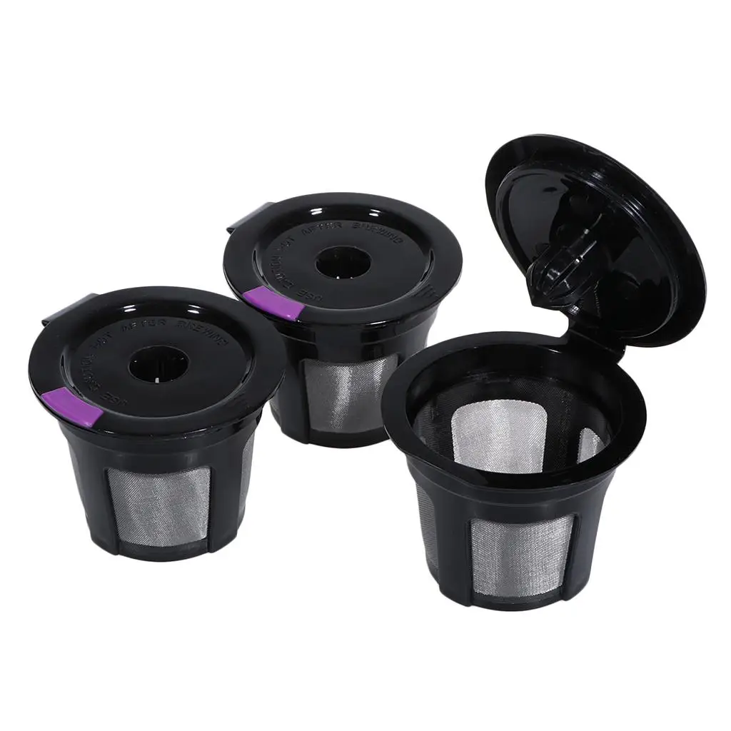 Pack 3 Reusable Refillable Coffee Filters for Family 2.0 And 1.0 Brewers Fits K200 K300 K400  K450/