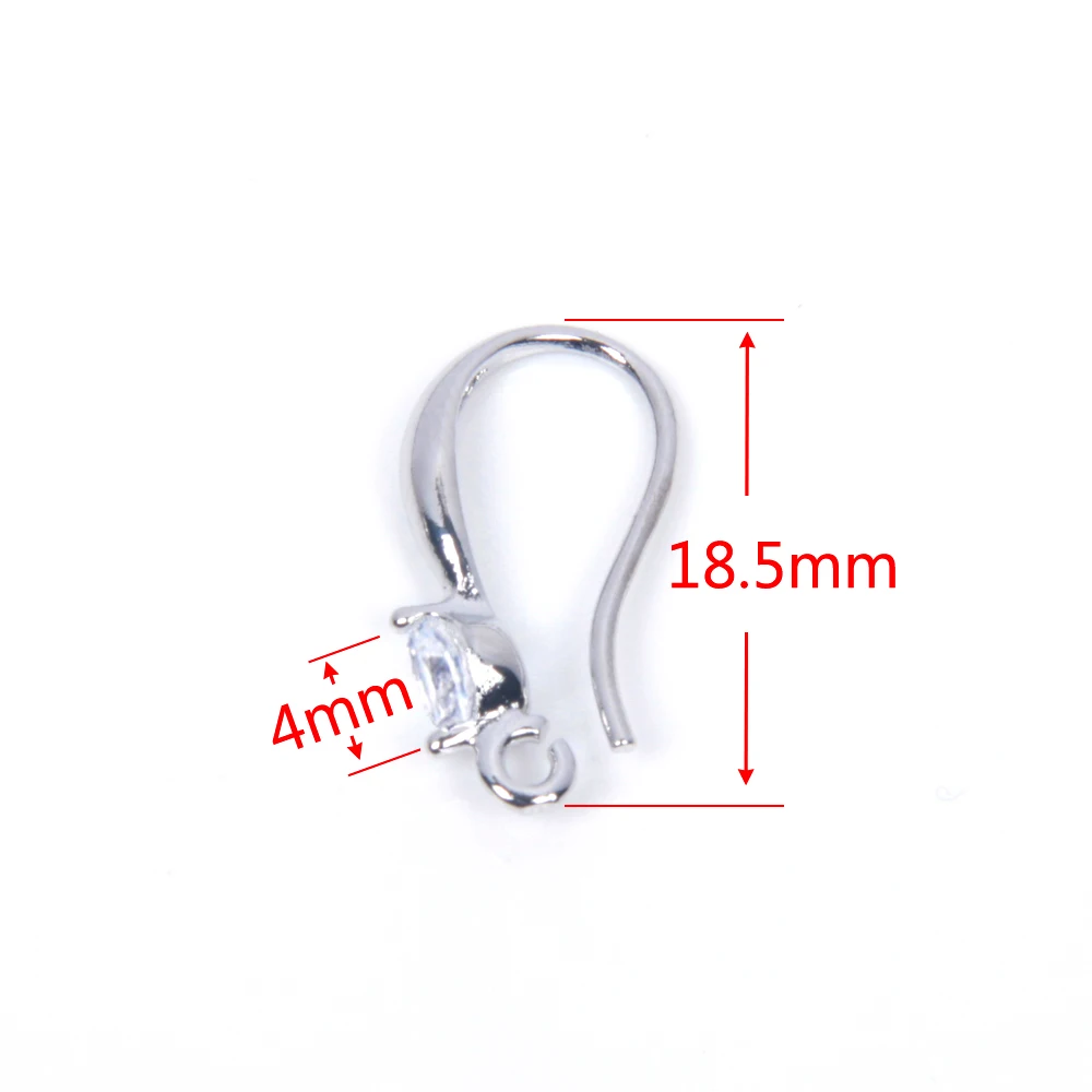 Showsang 20 Stück Schmuck Pass erreichen Nickel frei Gold Rhodiniert Kupfer, Zirkon Schmuck machen Ergebnisse DIY Ohrringe – Detail 3