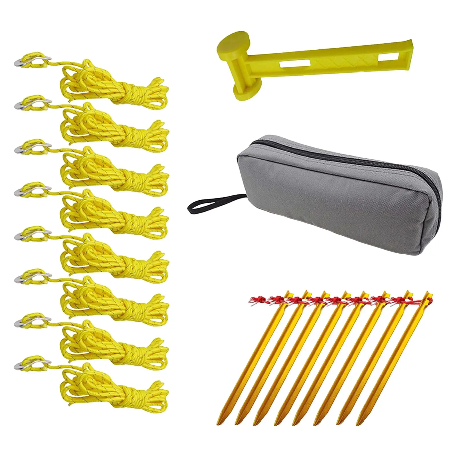 Mallet Hammer Tent Stakes Sturdy Durable Multifunctional Tent Pegs for Garden Nets Outdoor Traveling Hiking Netting Tarpaulin