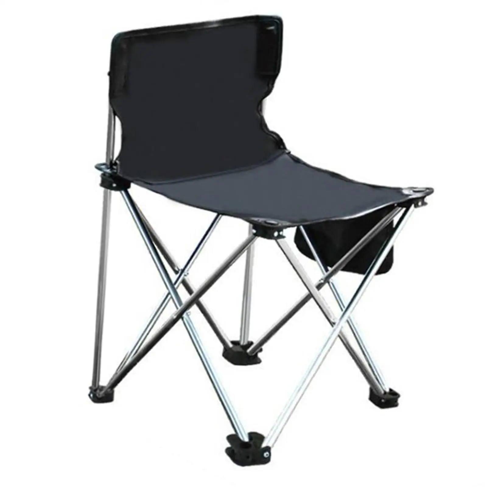 Portable Camping Chair with Side Pocket and Carrying Bag Included, Collapsible Chair for Camping, Beach, and Sports