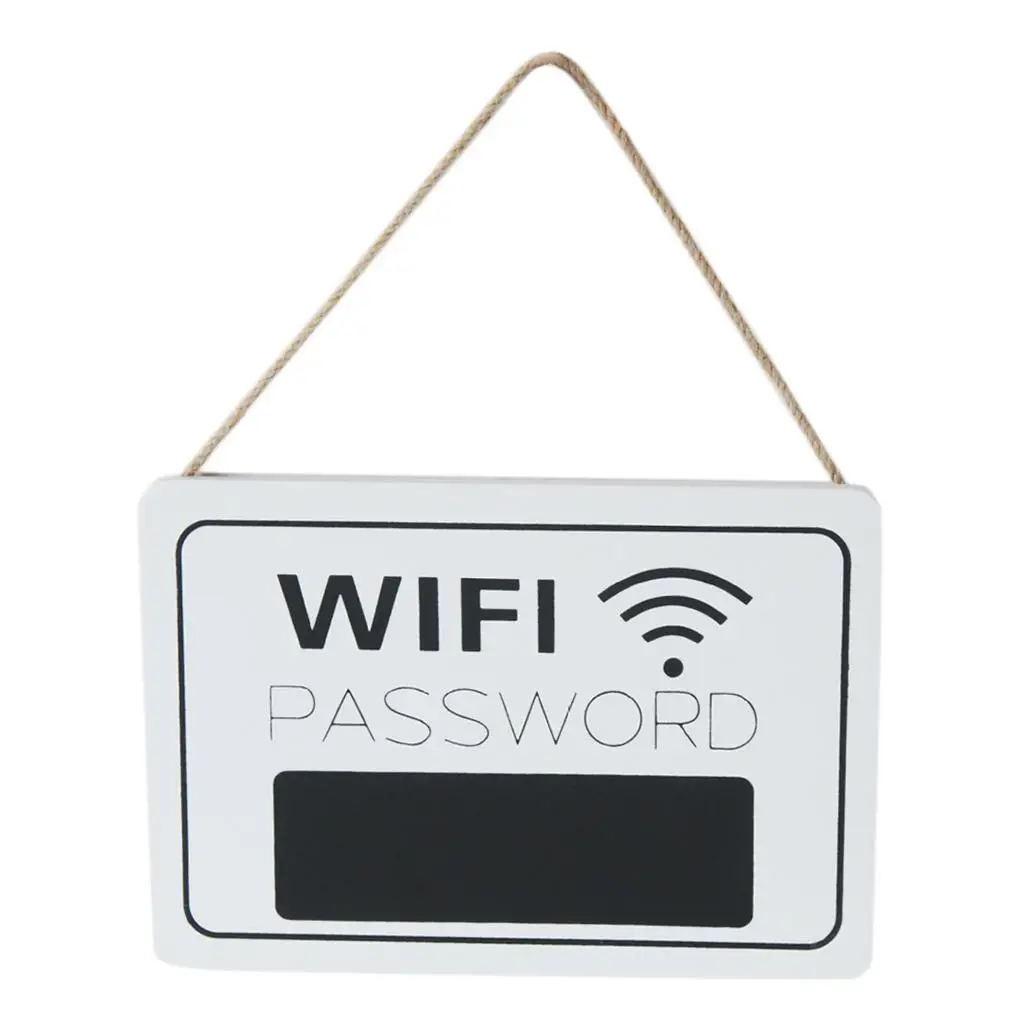 White Wooden Wifi Password Door Signs Rustic Home Hanging Decor Shop Hotel