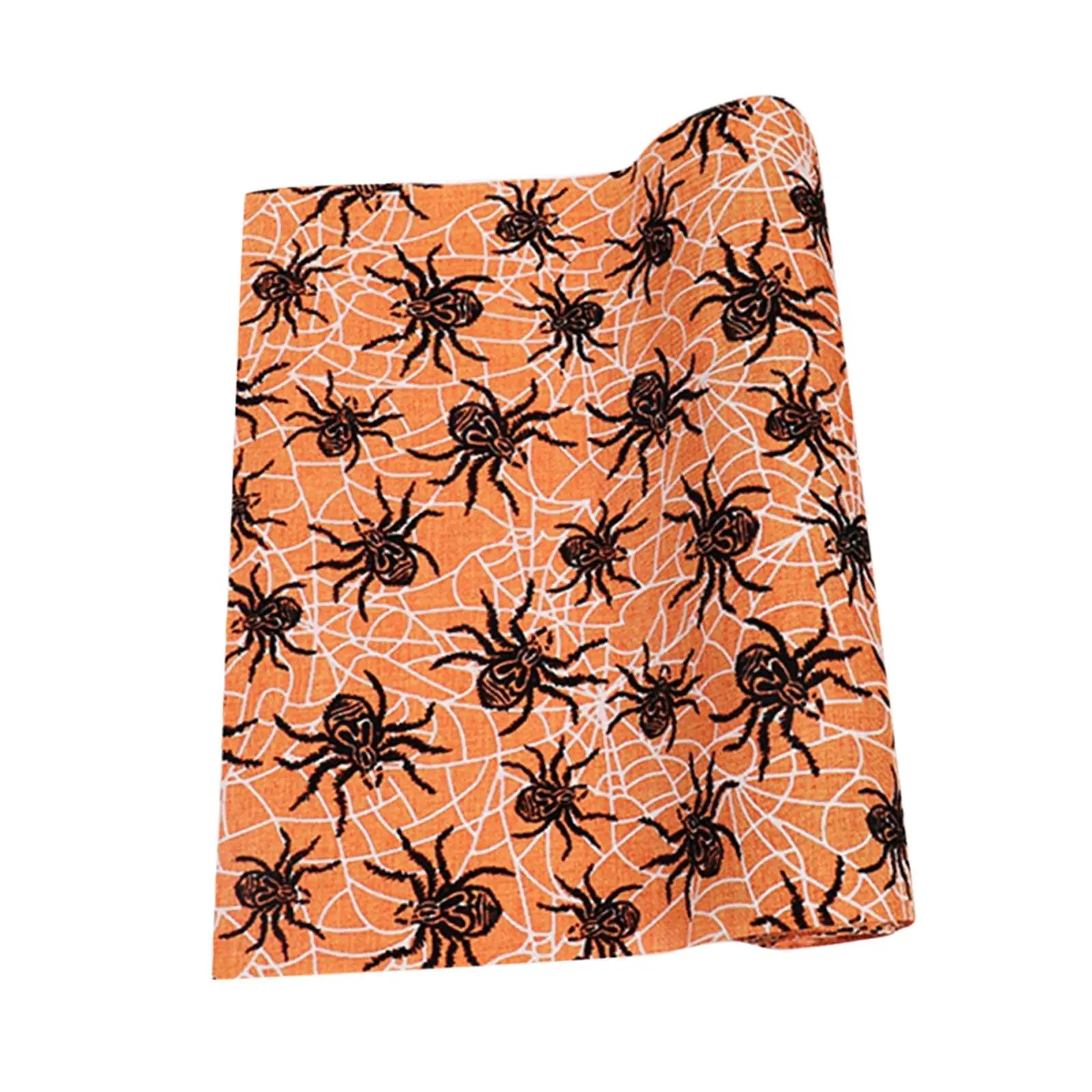 Halloween Table Runner Creative Reusable Durable Rectangle Spider Web Tablecloth for Home Autumn Thanksgiving Restaurant Banquet