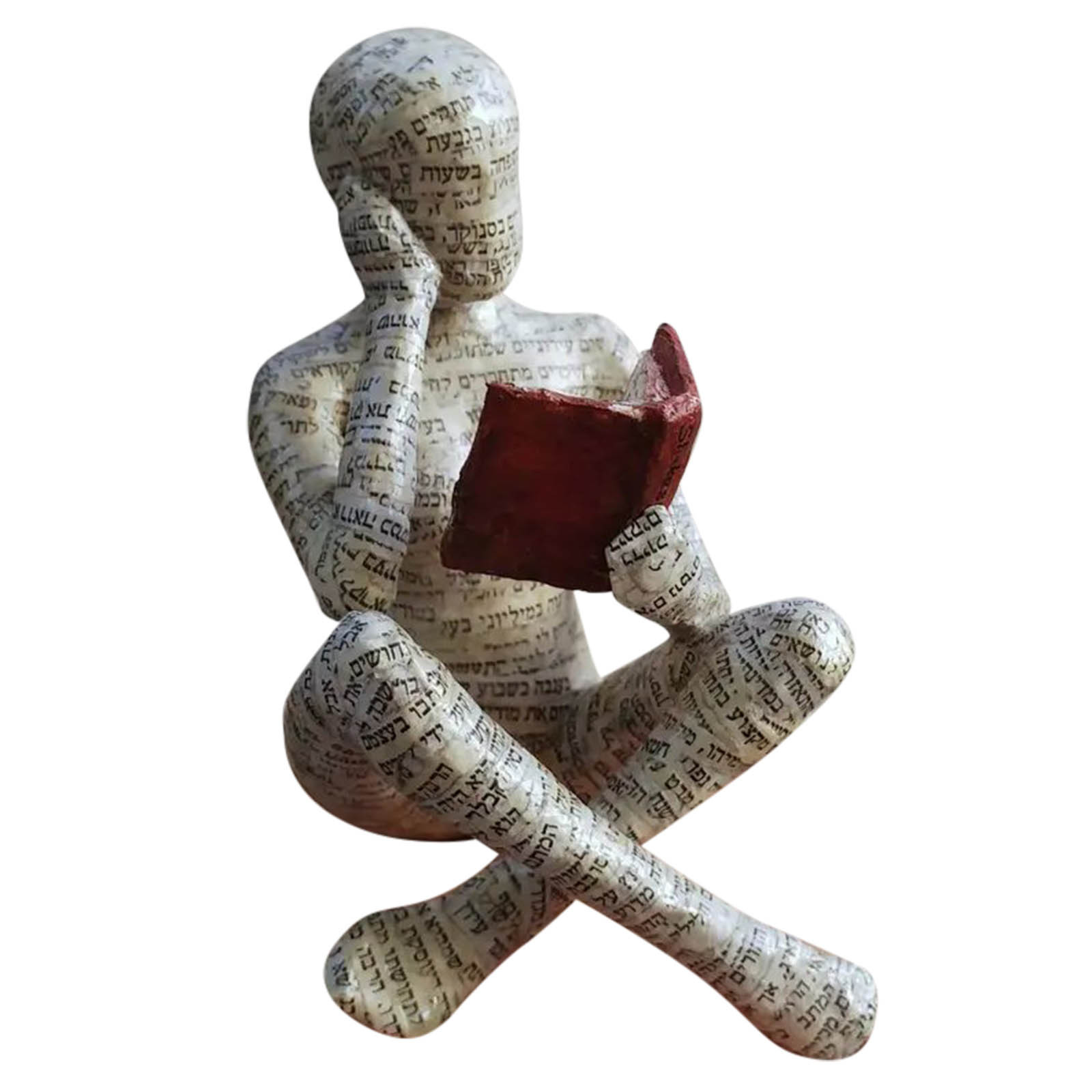 Sl Pulp Woman Reading Bookshelf Resin Statue Abstract Figurines