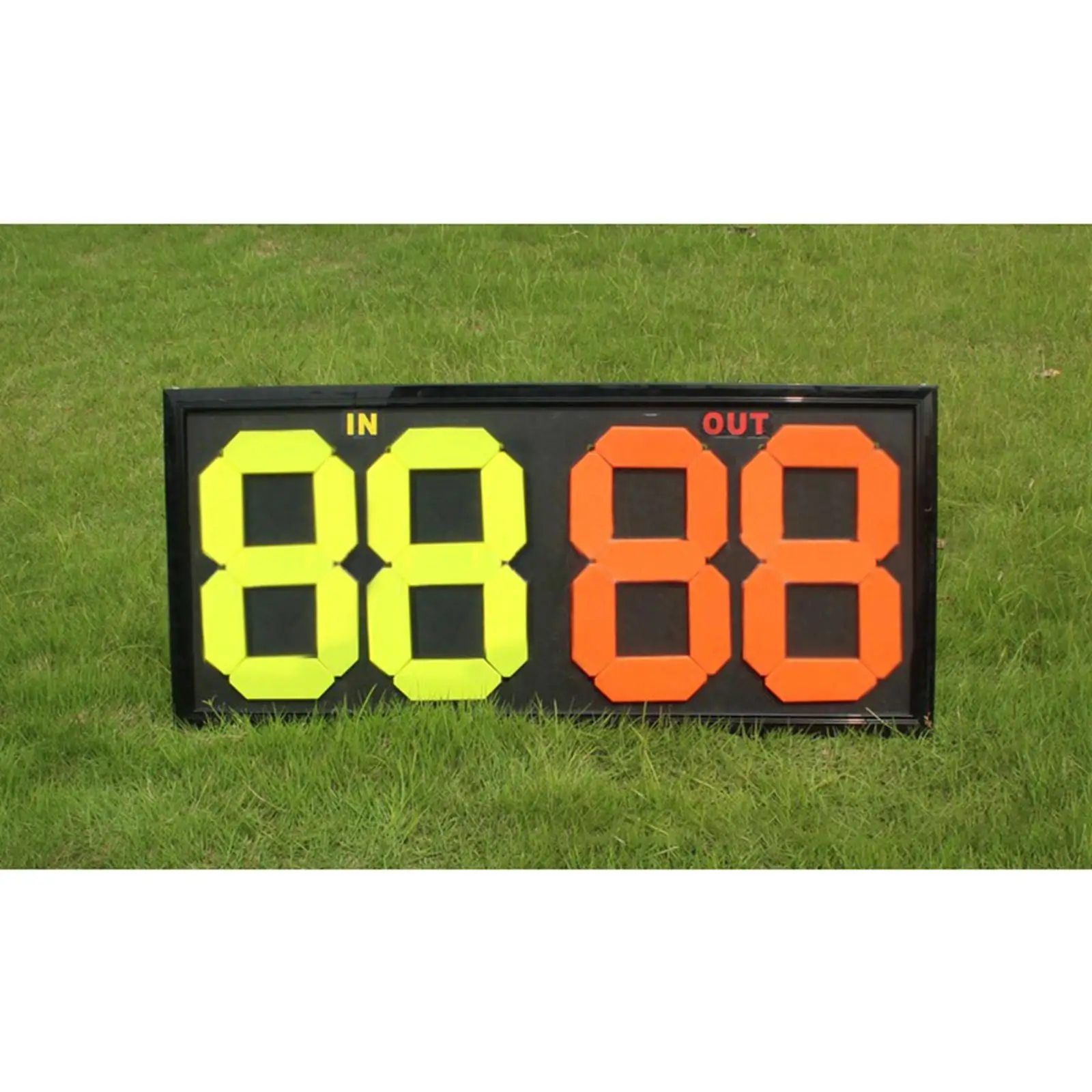Football Soccer Manual Substitution Board Card Out in Fluorescent Display