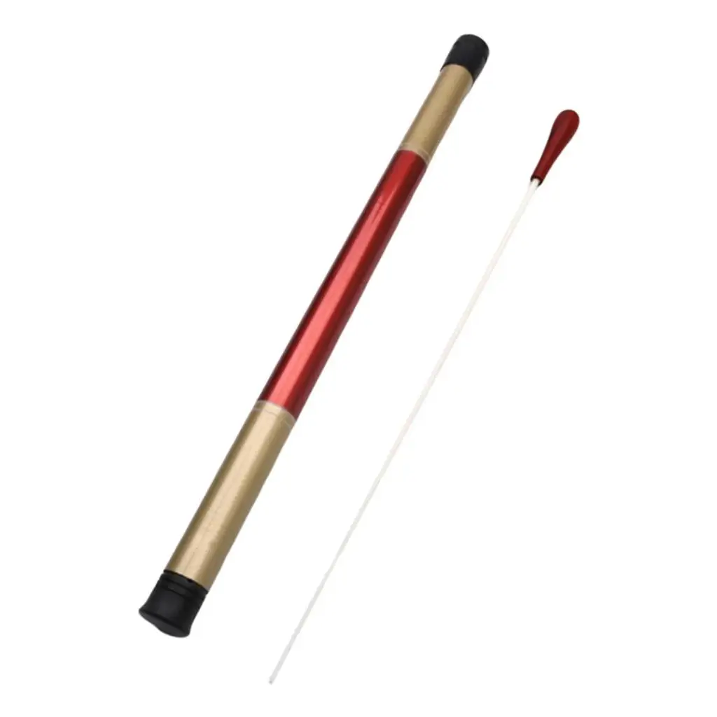 Music Orchestra Baton Red  Handl Conductor Baton [with Tube Sleeve Musical