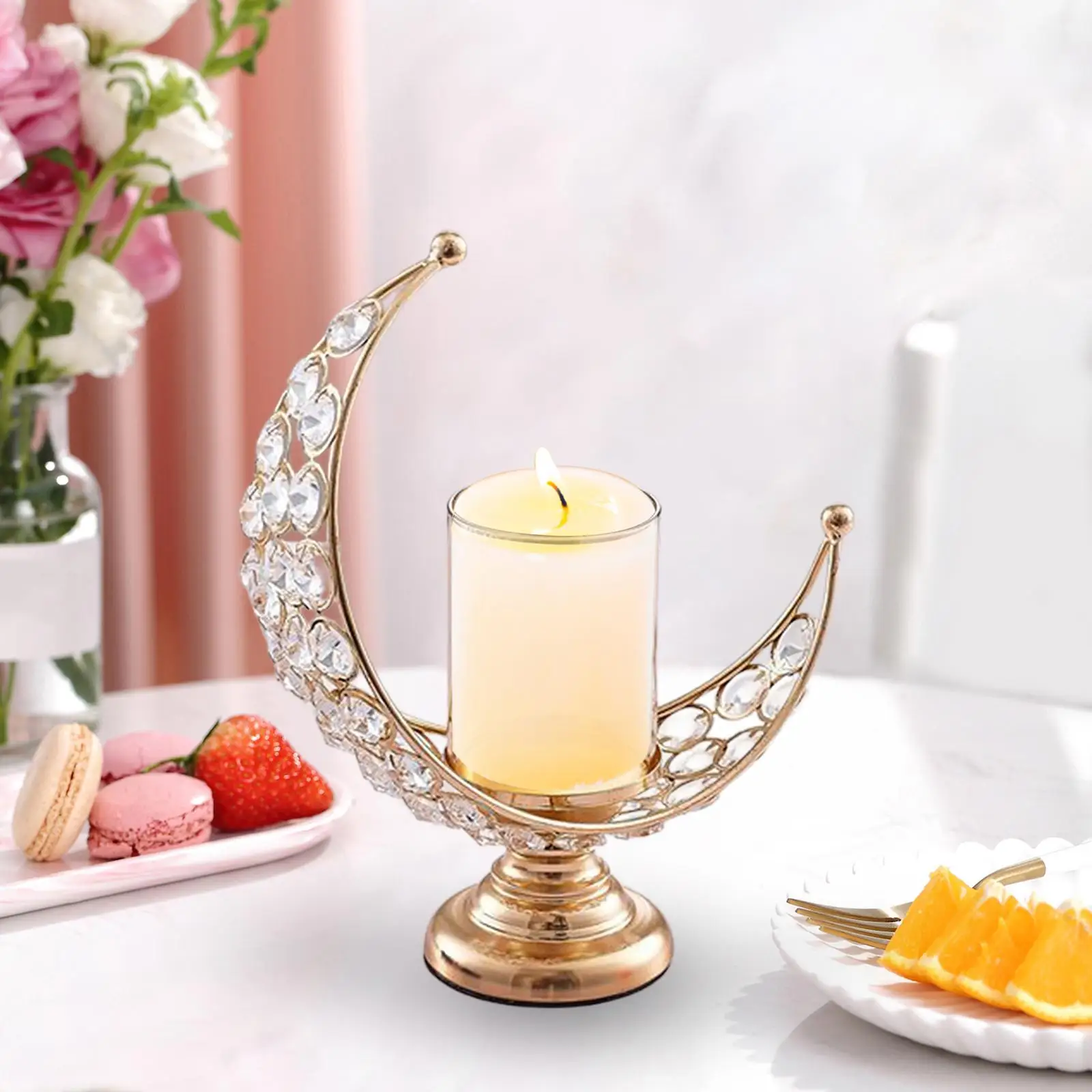 Moon Shape Candlestick Holder Wedding Table Decoration Parties Candle Holder