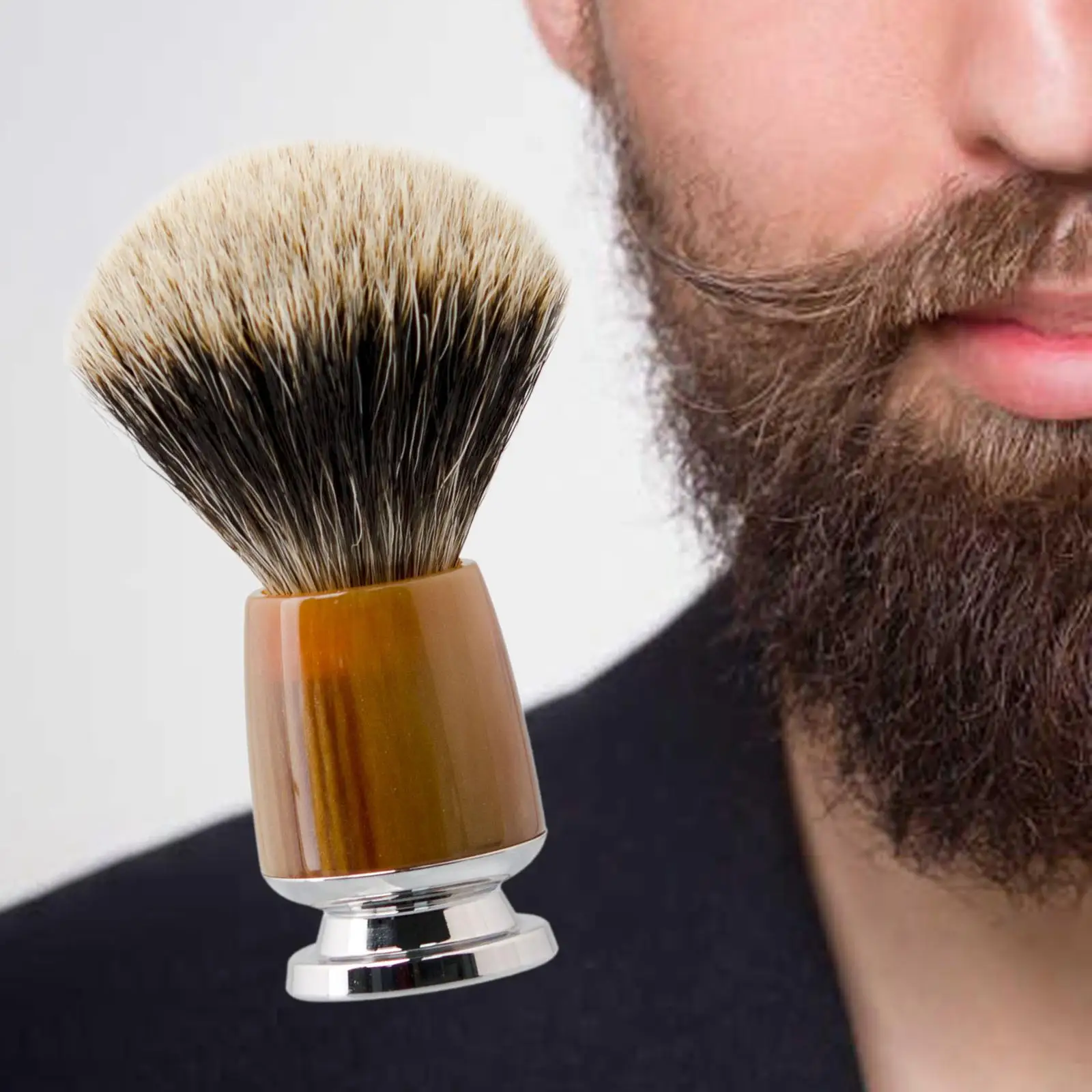 Shaving Brush for Men Shave Brush Rich Lather Handmade Wet Shave Hair Shaving Brush Facial Beard Cleaning Luxury Shave Accessory